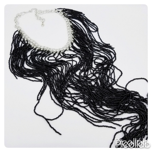 Black Seed Bead Necklace - Picture 3 of 6